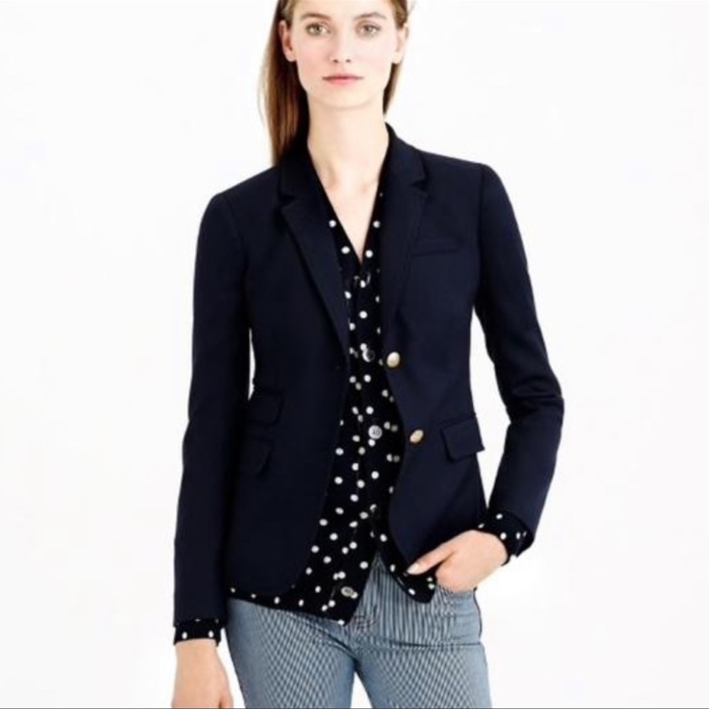 J. Crew Navy Schoolboy Blazer